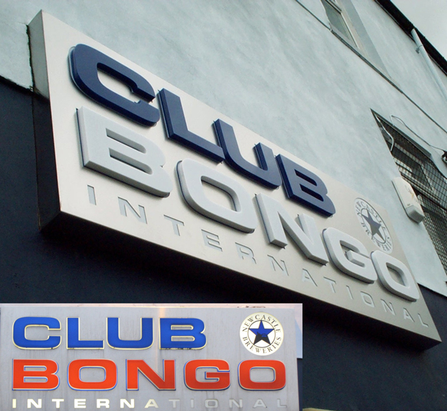 Club Bongo Middlesbrough illuminated sign